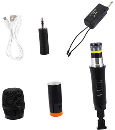 SHOWERORO 3pcs Wireless Microphone System Xlr Condenser Karaoke Handheld Dynamic Mic No Battery
