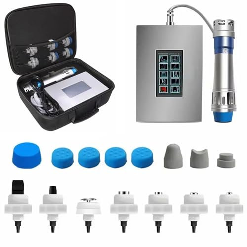 XUCS Stoßwellentherapie Gerät Mit 7 Massageköpfen, Einstellbare Frequenz 1–16 Hz Und Energie 60–200 MJ, Nicht-invasiv, Zur Linderung Von Gelenk- Und Muskelschmerzen