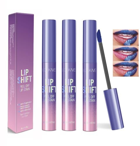 Peel Off Lip Liner 3 Colors Lip Stain Peel Off Set Waterproof Long Lasting Matte Finish Lip Tint Stains Tattoo Liquid Lipstick for Women