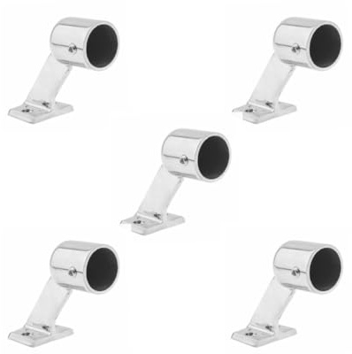 OJREEUB Juego de 5 accesorios para pasamanos de barco de 60 grados para yates y barcos, 25 mm