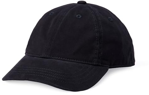 Amazon Essentials Unisex Kids' Washed Cotton Baseball Cap for Boys and Girls, Black, X-Small-Small