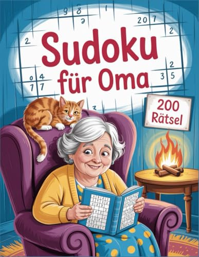 Sudoku für Oma: 200 Rätsel von Leicht - Schwer in großer Schrift für Senioren