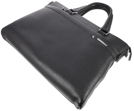Angoily Borsa Uomo da Lavoro in Pelle PU Cartella Business con Doppio Manico Capacità per Laptop e Documenti Elegante Borsello da Uomo per Ufficio e Viaggi