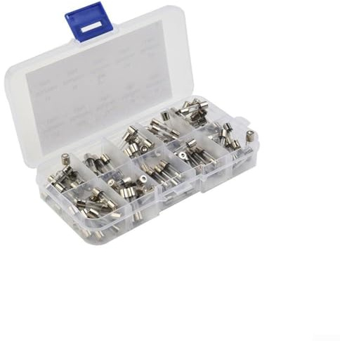 Glassicherungs-Set, 5 x 20 mm, schnell wirkend, 250 V, mit Strombereich von 0 2 A bis 20 A, für Geräte und elektrische Geräte, 100 Stück