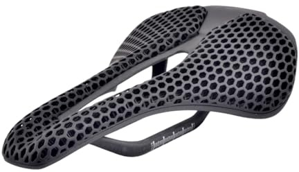 Genérico Sillín de Bicicleta Carbono, Ligero, for Carreras Carretera, con Acolchado cómodo. Accesorios Ciclismo