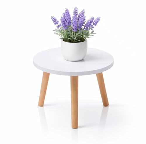 Jinfanshurich Pflanzenständer Holz - Blumenständer Innen Modern - Blumenhocker Holz Stabil - Kleiner Pflanzenhocker für Wohnzimmer Balkon Schlafzimmer - Blumentisch Minimalistisch 28x22 cm