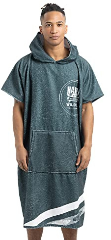HOMELEVEL Badeponcho Unisex - Surf Poncho aus Baumwolle/Polyester - Handtuch für Erwachsene - Bademantel für Damen und Herren - Badetuch mit Kapuze