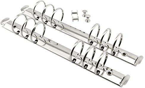 heyous 2 st A5 anteckningsbok 6-håls ringpärm mekanismer 3 cm diameter silverfärg metall klämma ring pärm gör-det-själv fyllning papper förvaring mapp tillbehör