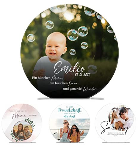 CHRISCK design Dein Foto auf Acrylglas gedruckt - Acryl Glasbilder als personalisierte Geschenke Papa Mama Freund Freundin - Geschenkidee Familie Tante - Besondere Bilder Geschenkidee Geburt