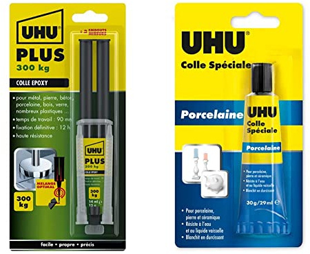 UHU Pack - Colle Epoxy Power + UHU Colle Spéciale Porcelaine