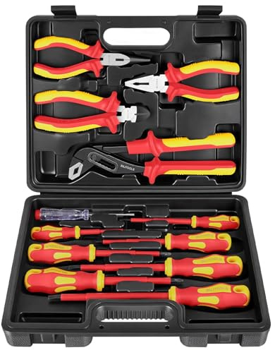 BILITOOLS Insulated Screwdriver & Pliers Set, 1000V Electrical Tools for Electrician Magnetic Phillips Slotted Pozidriv Tips