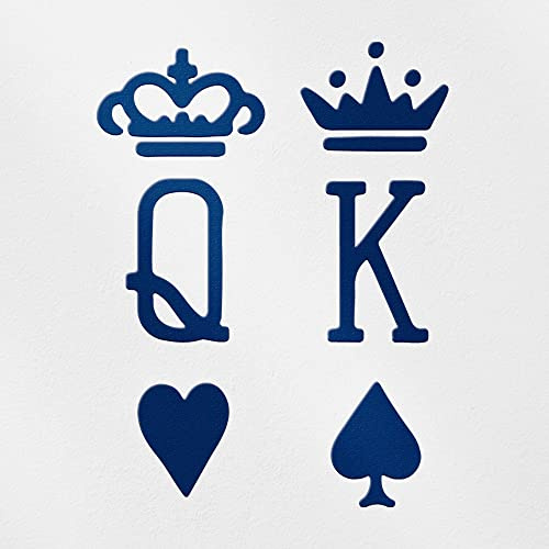Transparent Decal Stickers of Tattoo Couple King and Queen Cards (Navy Blue) Premium Waterproof Vinyl Decal Stickers for Laptop Phone Accessory Helmet Car Window Mug Tuber Cup D ANDstic0h1421AB040522