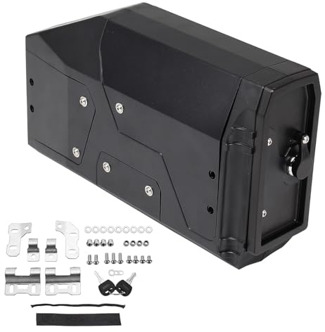 Motorrad Werkzeugkasten Linke Seitenhalterung Edelstahl Werkzeug Boxen | Kompatibel mit BMW R1250GS / Adventure,R1200GS / Adventure F850GS F750GS (Schwarz)