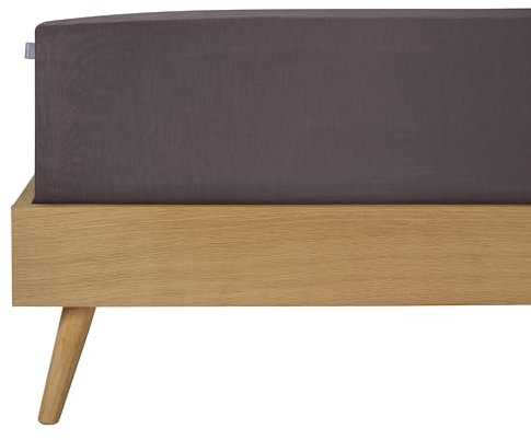 Schiesser Spannbettlaken Finni - Feinbiber - 180 x 200 cm - Dunkelgrau