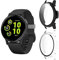 Aerku Coque Compatible avec Garmin Vivoactive 5, [Avec Screen Protector] Coque Protection 9H HD Protection Écran en Verre Trempé PC Coque Anti-Rayures Case - Transparent&Noir