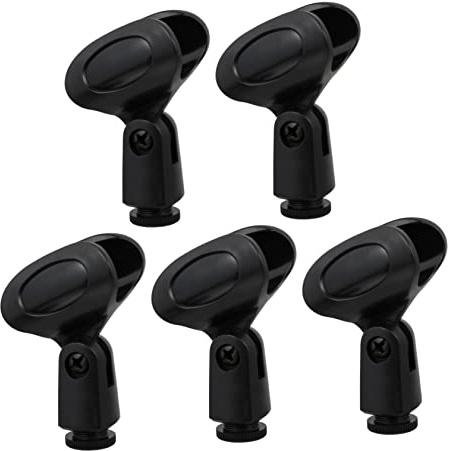 CHILDWEET Mikrofonklemmen Mikrofonhalter Mikrofonclip Schwarz für Gewinde Einfach zu Montieren Passend für Mikrofone