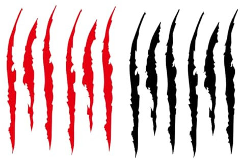 TNSRAY 4 pegatinas para coche con forma de arañazos | Pegatinas de garras de monstruo, exterior de coche de motocicleta, pegatina de coche, garras de arañazos, pegatinas de coche con forma de arañazos