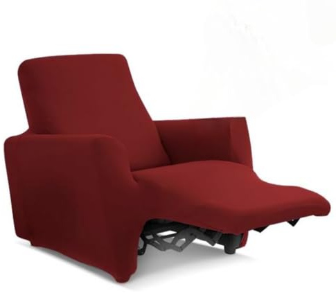 SalGiu Copripoltrona Relax Reclinabile 1 Posto Elasticizzato Antimacchia Universale (Bordeaux)