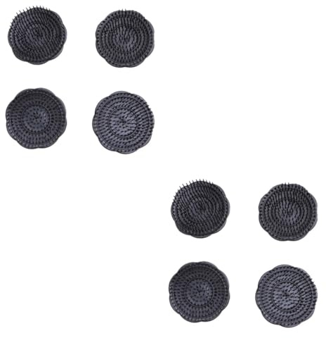 KOMBIUDA 8stücke Kopfhaut Massagebürste Handliche Shampoo Bürste Für Haarreinigung Und Sanfte Kopfhautmassage Geeignet Für Haartypen Flexibles Material Schwarz