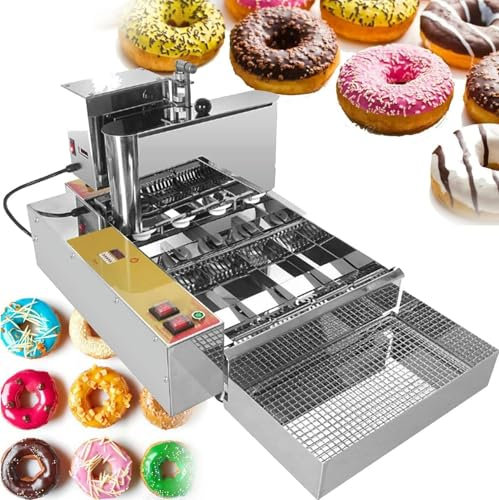 Automatic Donut Maker Machine, Stainless Steel Doughnut Maker Donut Snack Machine, mini Donuts Maker Adjustable Thickness