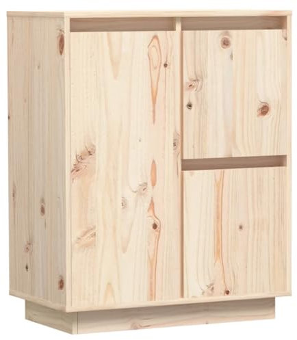 HEFZGDB Sideboard 60x34x75 cm Massivholz Kiefer Sidebord Barschrank Flurschrank Vorratsschrank Küche für Café Dessert Shop Speisesaal Wohnstube