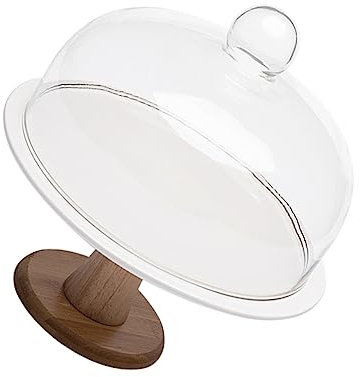 DINHEAROM 1set Supporto Per Torte Con Copertura Elegante Piatto Per Dessert Ceramica Per Eventi e Feste Copertura Antipolvere Per Dolci e Snack
