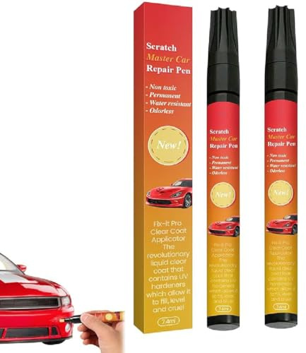GUSHE 2 Stück All Cars Magic Pen for Car Scratches, Alle Cars Magic Pen für Autokratzer, Auto Reparatur Lackstift, Auto Kratzer Reparatur Stift, Weatherproof Car Paint Scratch Repair Pen