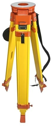 Professioneller Bau Stativ aus Holz geodätischer, Konstruktions – für Theodolit, Totalstation, Nivelliergerät, Baustativ (7,31 kg)