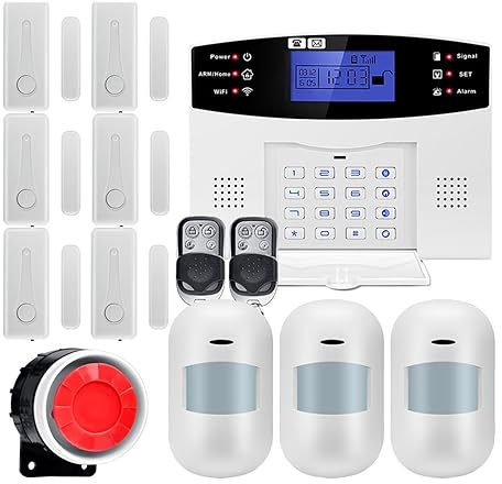 Di Allarme Sicurezza Domestica GSM Smart Wireless Wire Con Rilevatore Fumo Sensore Movimento,Kit/set fai da te(G2BT5)