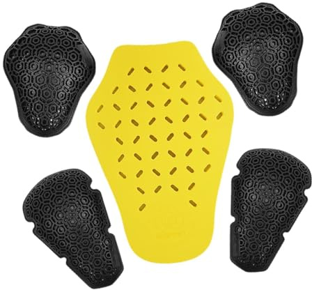 ICDKOYK Protectores de Espalda para Moto, Insertos para Codos, Espalda y Hombros, Almohadillas extraíbles para Mayor Seguridad y Comodidad Durante la conducción. Protector de para Chaqueta Moto
