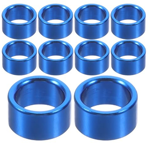 JUMPLAWN 10 Anillos de Aluminio para Patas de Paloma en Color Azul, Reutilizables para Identificación Rápida, Ideales para Entrenadores y Propietarios de Palomos