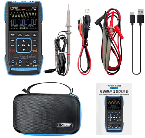 2C53T Osciloscopio Digital Portátil de 50MHz, 250MS/s, Multímetro, Generador de Señal 3 en 1, Canal Dual, Herramientas Automotrices (2C53T (Estándar))