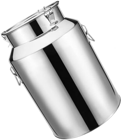 lechera de Acero Inoxidable con Tapa Cubo para Vino/Recipiente para lácteos/bidón de Leche/Jarra con Tapa Sell,Nofaucet-5L
