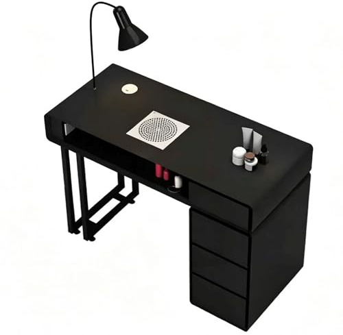AWJJVXY Manikürtisch, Nageltisch für Nageldesigner, mit Regalen, Schränken und Staubabsaugung für Nagelstudios und Homeoffice-31in/80cm*15in/40cm*30in/78cm