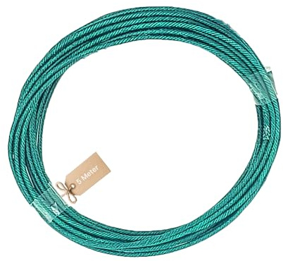 Vama Zündschnur für Feuerwerk & Feuerwerkskörper, langsam brennend – 5m Rolle grüne Visco Anzündlitze 2,0 mm, 80 Sek./Meter – Knallschnur für Anzünder & Fernzünder