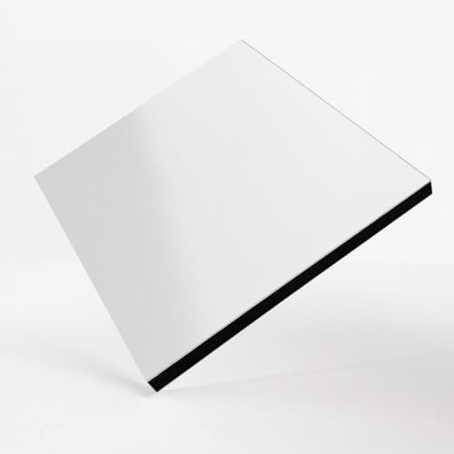 Aluverbundplatte 3-6 mm Aluminium Verbund Platte Weiß Zuschnitt Materialstärke und Größe Wählbar (6mm, 800 x 1200 mm)