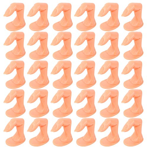 Jubaopen 30 Stück Nagel Übungsfinger Fake Finger Praxis Modell Nagelmodellage Finger mit Nageldesign Tips DIY Maniküre Nail Art Training für Nageldesign Acryl Gelnägel
