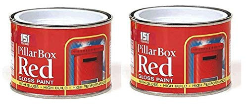 SDMAX 151 Pillar Box Red Paint High Gloss Home Interior Wood Metal 180ml Pack Of 2