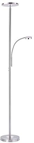 SellTec LED Stehlampe dimmbar, Deckenfluter, Lesearm verstellbar, warmweiß | Deckenfluter, Lesearm verstellbar, warmweißes Licht, moderne Stehleuchte