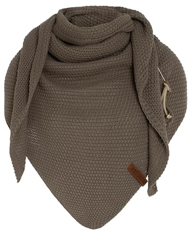Knit Factory - Coco Trekantssjal - Cappuccino - 190x85 cm