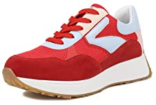 QUEEN HELENA Gymnastikskor Casual Sneakers Stringing Sport Bekväm Kvinnor X28-55, Röd, 37 EU