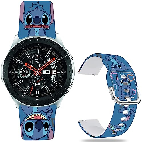 Leotop 22mm Sport weiche Silikonbänder kompatibel mit Samsung Galaxy Watch 3 45mm Band/Galaxy Watch 46mm / Gear S3 Frontier für Frauen Männer. (Malerei)