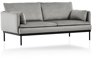 Traumnacht Lyon Sofa 2-Sitzer im modernen Loft Design, grau, produziert nach deutschem Qualitätsstandard, leichter Aufbau
