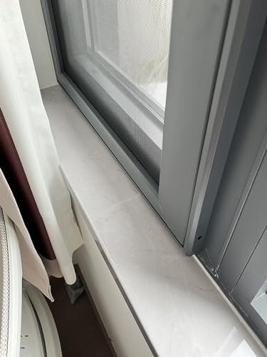 ZAQYCM Fensterbank Hellgrau Arbeitsplattenbrett Für Küche, Bad Und Fensterbank, wasserdichte Fensterbankkante Für Fenster/Türen/Treppen, Acrylplatte (Color : W 5in(13cm), Size