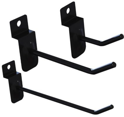 Hohopeti 3pcs Iron Hooks Shelf Storage Pegboard Hangers Supermarket Shelf Hook Display