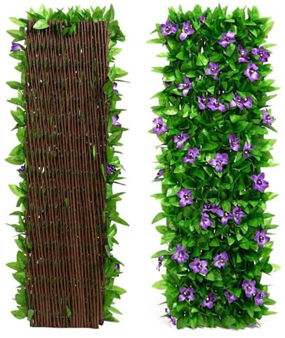 Efeu Sichtschutz Outdoor, Sichtschutz Efeu, Balkon Sichtschutz Blätter, Künstliche Hecke, Sichtschutz Kunstpflanzen, Sichtschutz Blätter, Pflanzenwand Künstlich, Sichtschutz Künstliche Hecke 120cm
