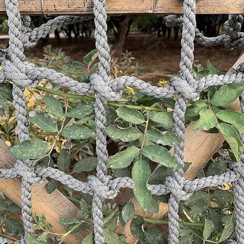KjoiDWz Playground Rope Net Climbing Net For Kids Outdoor Indoor Physical Training Protective Safety Net Anti-Fall Climbing Cargo Netting Net Yard Frame Climbing Net, Treehouse Rope Ladder(3*3m(9.9*9.