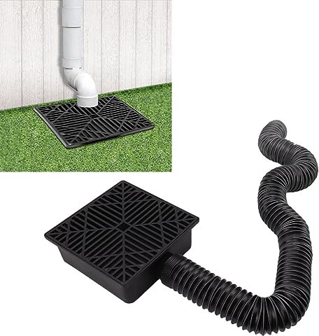 Lwuey Extensión de Canalón lluvia,Drenaje Retráctil Extensor Bajante Drenaje Flexible Elástica Extensiones Desvío Lluvia Alargador Accesorios Longitud Ajustable para Mayoría los Desagües Residenciales