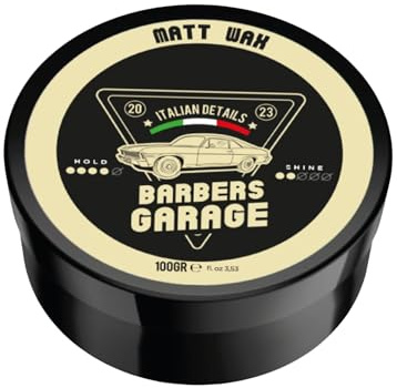 Barbers Garage Matt Wax - Hårvax - Naturlig Effekt - Stark Täthet - Formande och FIsserande - För alla hårtyper - Inga rester