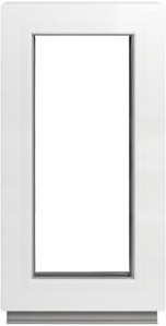 Framex Finestra per cantina – Vetro fisso (Fib) Bianco 60 x 110 cm 2 scomparti 32 mm (4/24/4) Finestra da giardino/finestra in plastica larghezza x altezza 600 x 1100 mm